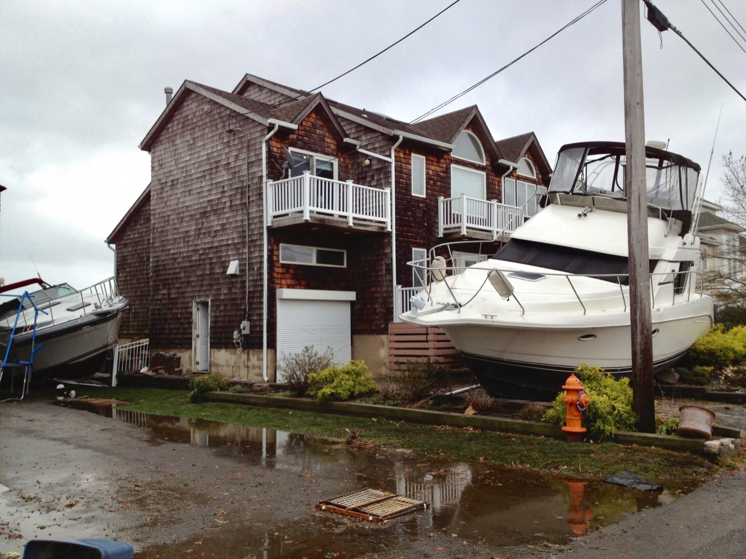 hurricane sandy boat in yard