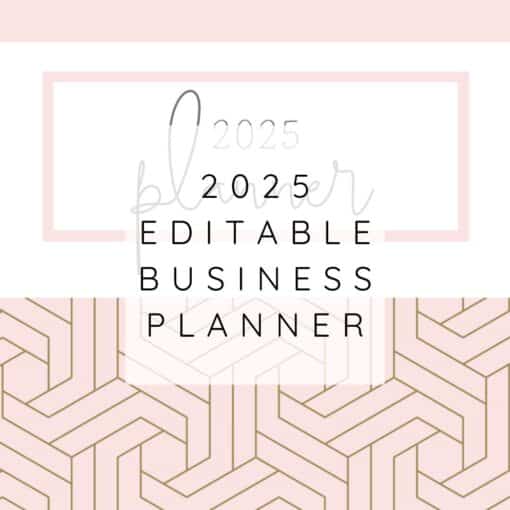 2025 Editable Planner